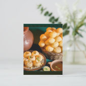 GOLE GAPPAY Panni Puri Indian Cuisine Snack Briefkaart (Staand voorkant)