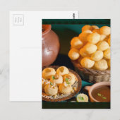 GOLE GAPPAY Panni Puri Indian Cuisine Snack Briefkaart (Voorkant / Achterkant)