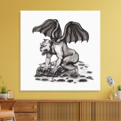 Golem Gargouille Canvas Afdruk (Insitu (Woonkamer))