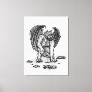 Golem Gargouille Canvas Afdruk