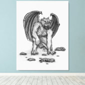 Golem Gargouille Canvas Afdruk (Insitu (Houten vloer))