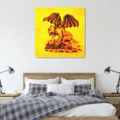 Golem Gargouille Canvas Afdruk (Insitu (Slaapkamer))