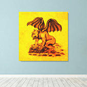 Golem Gargouille Canvas Afdruk (Insitu (Houten vloer))