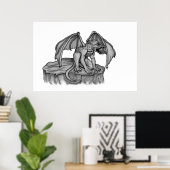 Golem Gargouille Poster (Thuiskantoor)