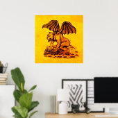 Golem Gargouille Poster (Thuiskantoor)