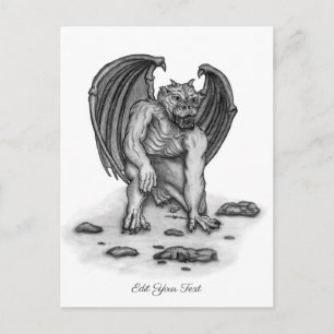 Golem Gargoyle Briefkaart