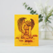 Golem Gargoyle Briefkaart (Staand voorkant)