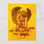 Golem Gargoyle Briefkaart (Voorkant)
