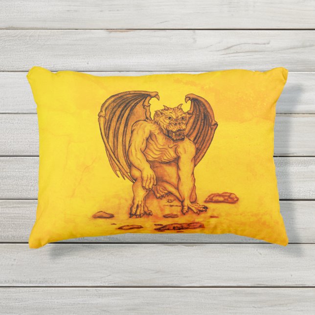 Golem Gargoyle Buitenkussen (Voorkant)