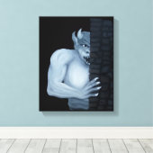 Golem - Gargoyle Canvas Afdruk (Insitu (Houten vloer))