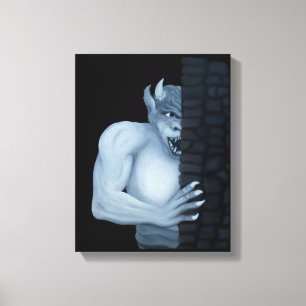 Golem - Gargoyle Canvas Afdruk