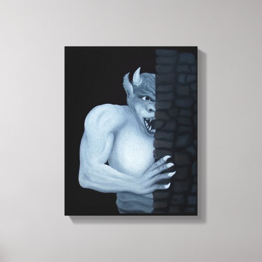 Golem - Gargoyle Canvas Afdruk (Voorkant)