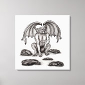 Golem Gargoyle Canvas Afdruk (Voorkant)