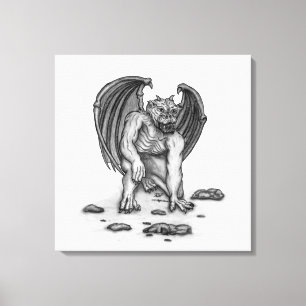 Golem Gargoyle Canvas Afdruk
