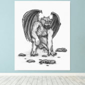 Golem Gargoyle Canvas Afdruk (Insitu (Houten vloer))