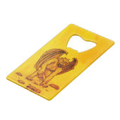 Golem Gargoyle Creditkaart Flessenopener (Voorkant Gekanteld)