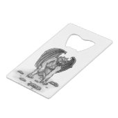 Golem Gargoyle Creditkaart Flessenopener (Voorkant Gekanteld)