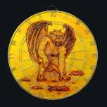 Golem Gargoyle Dartbord<br><div class="desc">Golem Gargoyle - Fantasy Art Pencil Tekening door Krisi ArtKSZP >> Meer producten in winkelcategorie >> Angel Devil Golem Gargoyle Troll Vampire >> Golem Gargoyle 4</div>