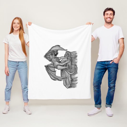 Golem Gargoyle Fleece Deken (In situ)