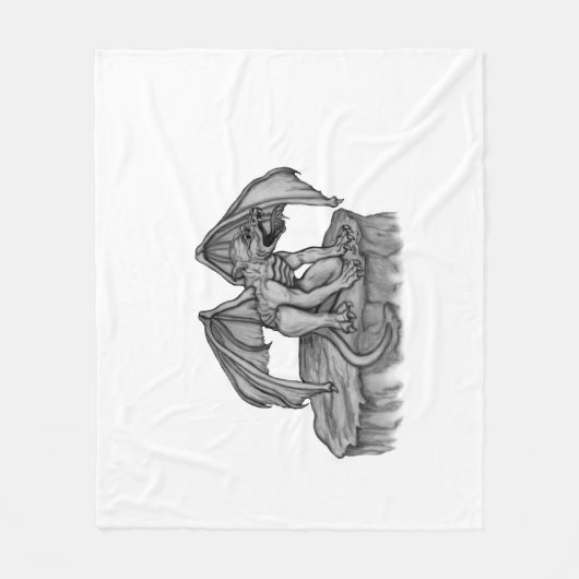 Golem Gargoyle Fleece Deken (Voorkant)