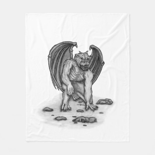 Golem Gargoyle Fleece Deken (Voorkant)