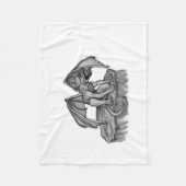 Golem Gargoyle Fleece Deken (Voorkant)