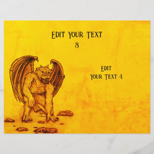 Golem Gargoyle Flyer (Achterkant)