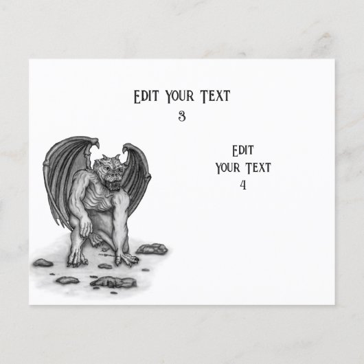 Golem Gargoyle Flyer (Achterkant)