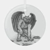 Golem Gargoyle Glas Ornament (Voorkant)