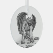 Golem Gargoyle Glas Ornament (Voorkant Rechts)