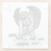 Golem Gargoyle Glazen Onderzetter (Achterkant)