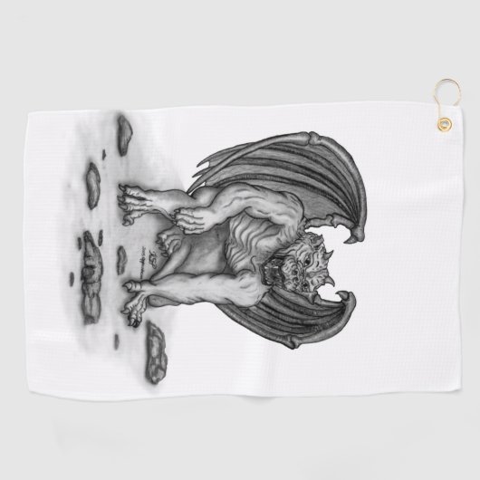 Golem Gargoyle Golfhanddoek (Horizontaal)