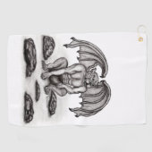 Golem Gargoyle Golfhanddoek (Horizontaal)