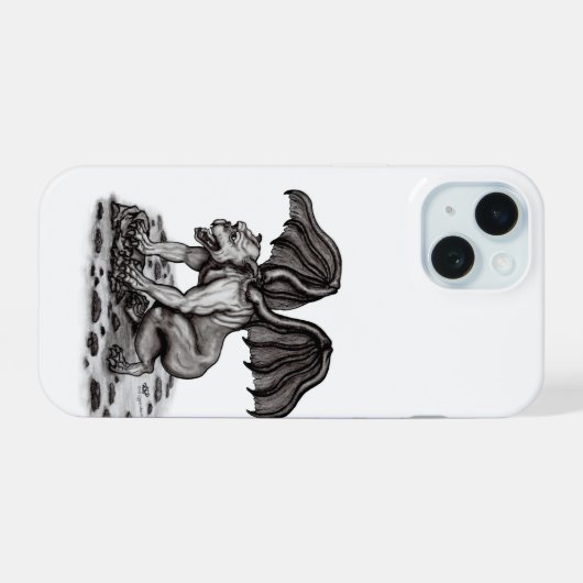 Golem Gargoyle iPhone 15 Case (Achterkant horizontaal)