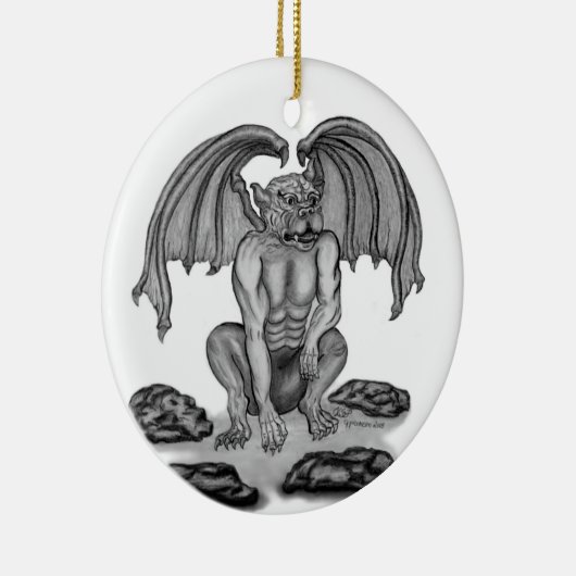 GOLEM Gargoyle Keramisch Ornament (Rechts)