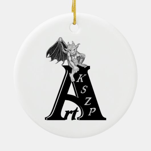 GOLEM Gargoyle Keramisch Ornament (Achterkant)