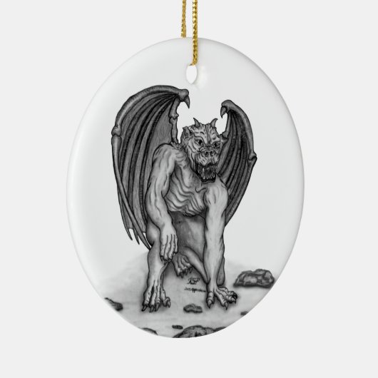 Golem Gargoyle Keramisch Ornament (Rechts)