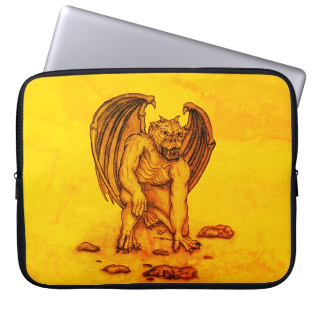 Golem Gargoyle Laptop Sleeve (Voorkant)