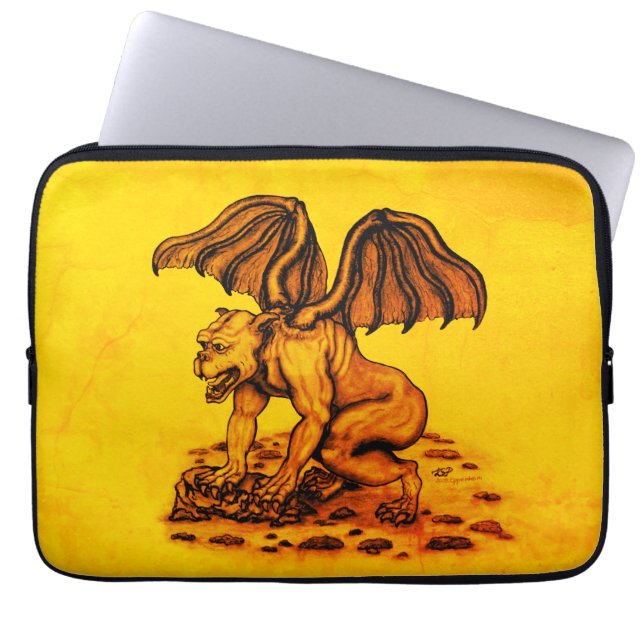 Golem Gargoyle Laptop Sleeve (Voorkant)