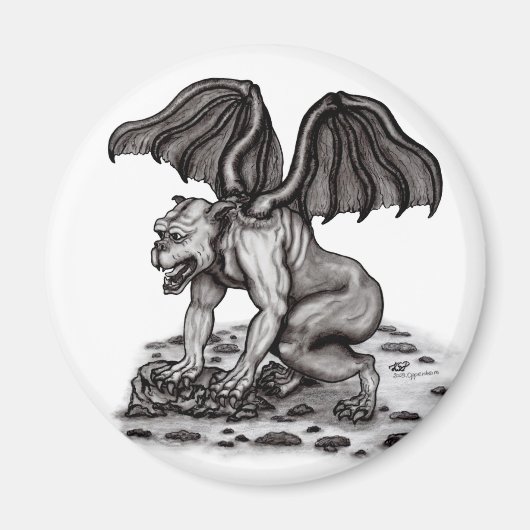 Golem Gargoyle Magneet (Voorkant)