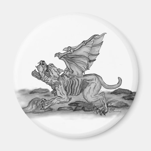 Golem Gargoyle Magneet (Voorkant)