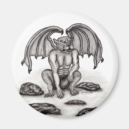 Golem Gargoyle Magneet (Voorkant)