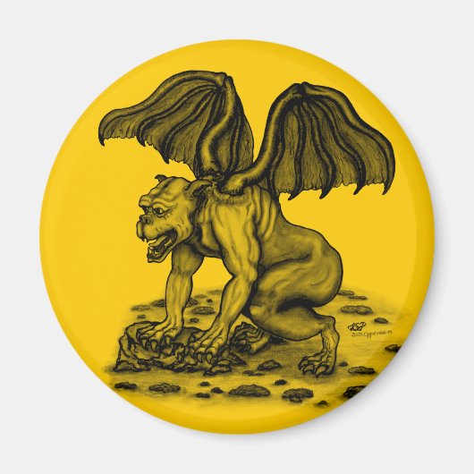 Golem Gargoyle Magneet (Voorkant)