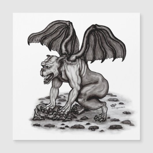 Golem Gargoyle magnetische kaart (Voorkant)