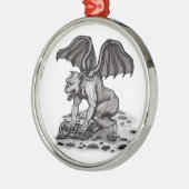 Golem Gargoyle Metalen Ornament (Links)
