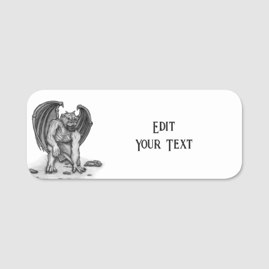 Golem Gargoyle Naamplaatje (Voorkant)