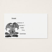 Golem Gargoyle, ontwerp voor zwart-wit Visitekaartje (Voorkant)