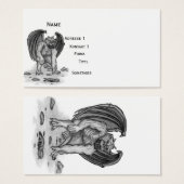 Golem Gargoyle, ontwerp voor zwart-wit Visitekaartjes (Voorkant /achterkant)