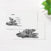 Golem Gargoyle, ontwerp voor zwart-wit Visitekaartjes (Bureau)