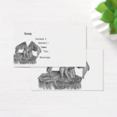 Golem Gargoyle, ontwerp voor zwart-wit Visitekaartjes (Bureau)